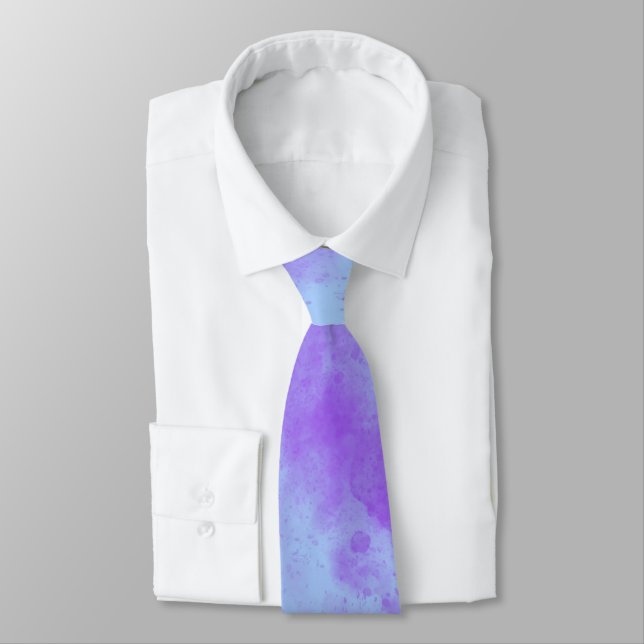 Blue Storm Cloud Effect Tie – Stand Out in Style (Tied)