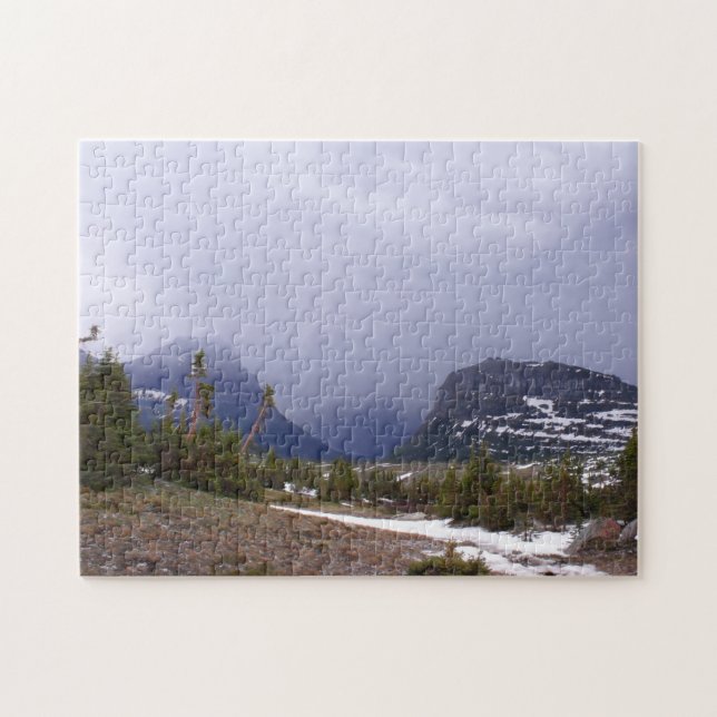 Blue Storm Clouds over Glacier National Park Photo Jigsaw Puzzle (Horizontal)