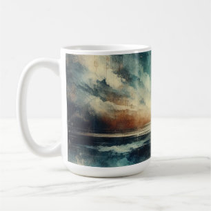 Blue Stormy Seascape Old Photograph Coffee Mug