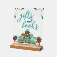 Blue Strawberry Bear Gifts Books Baby Shower