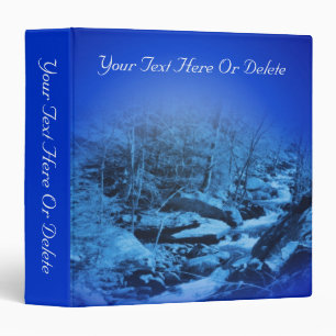 Blue Stream Nature Art Personalized Binder