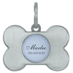 Blue String Light Pet Tag