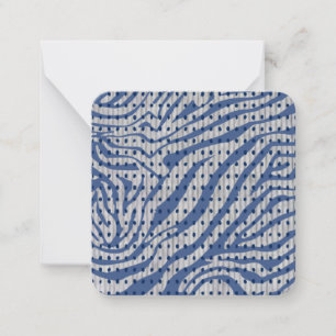 Blue Strip & Dot Note Card
