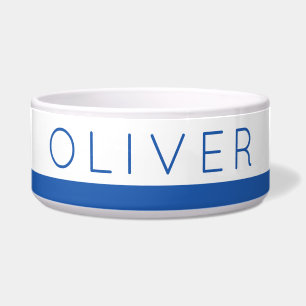Blue Stripe Border Personalized Name Pet
