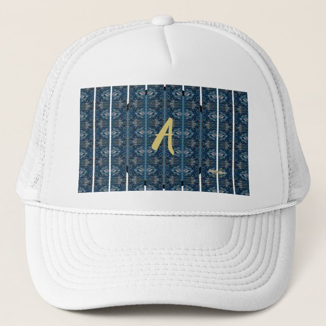 Blue Stripe Cap by Poet Adiela Akoo -CUSTOMIZE it (Front)