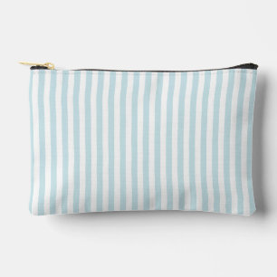 Blue Stripe Coastal Makeup Accessory Pouch