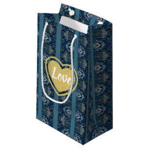 Blue Stripe LOVE Gift Bag by Poet Adiela Akoo