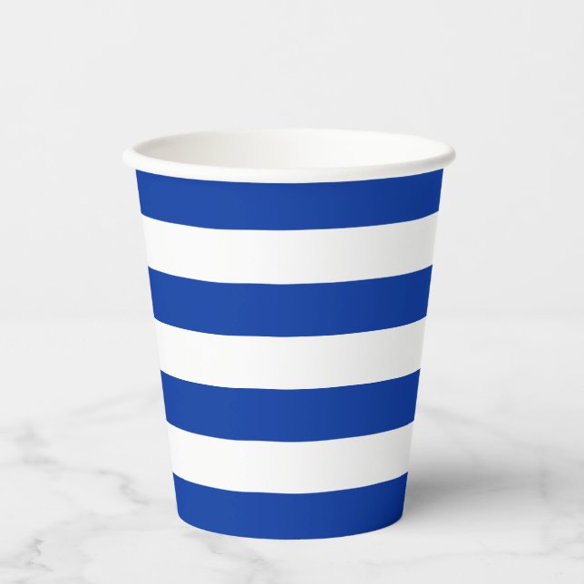 Blue Stripe Paper Cup (Front)