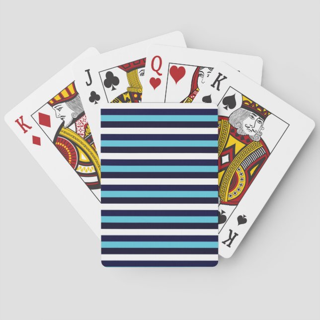 Blue Stripe Playing Cards (Back)
