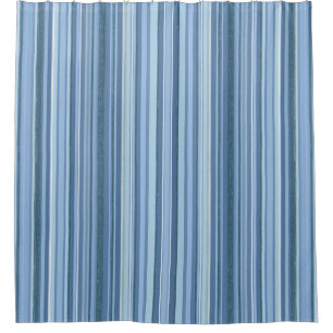 Blue Stripe Shower Curtain