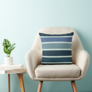 Blue Stripe Throw Pillow