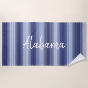 blue  striped Alabama Beach Towel
