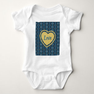 Blue Striped Baby Bodysuit by Poet Adiela Akoo