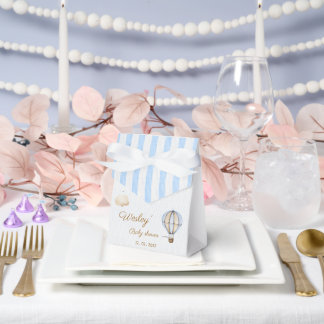 Blue Striped Boy Favour Box