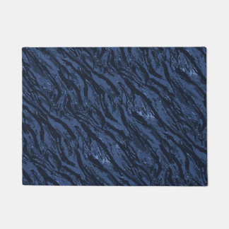 Blue Striped Camo Doormat