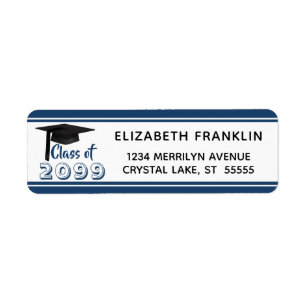 Blue Striped Class of 20XX Editable Colour