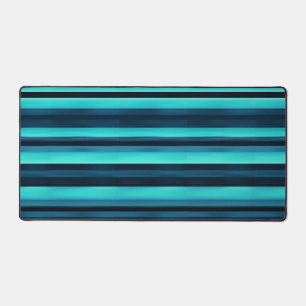 🖥️ Blue Striped Desk Decor For Office Setup 💙 Mat