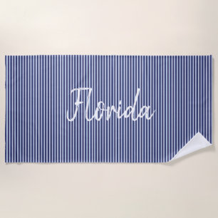 blue  striped Florida Beach Towel