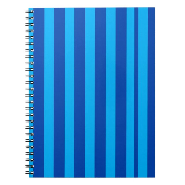 📘 Blue Striped Minimal Desk Gift For Student 🎁 Notebook (Front)