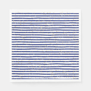 Blue Striped Pajama and Pancake Lunch Napkins