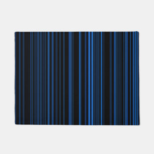 Blue Striped Pattern Doormat