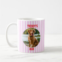 Blue Striped Personalized Dog Mum