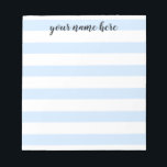 Blue Striped Personalized Notepad<br><div class="desc">Blue Striped Personalized Notepad</div>
