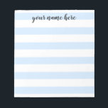 Blue Striped Personalized Notepad<br><div class="desc">Blue Striped Personalized Notepad</div>