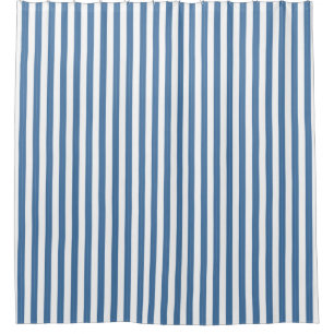 Blue Striped Shower Curtain