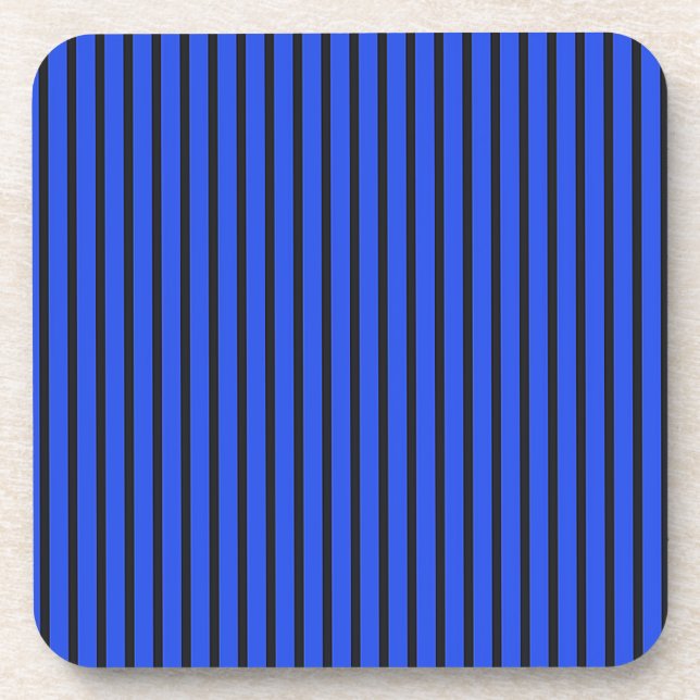 Blue Striped texture Coaster (Front)