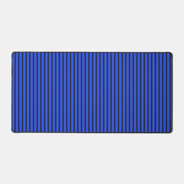 Blue Striped texture Desk Mat (Front)
