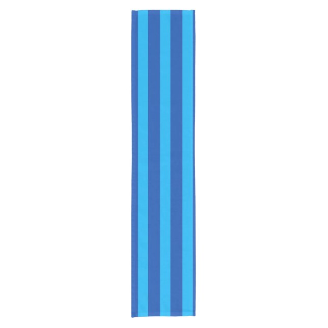 Blue Striped texture Short Table Runner (Front)