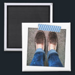 Blue Striped Washi Tape Instagram Magnet<br><div class="desc">�2birdstone 2014 all rights reserved.</div>