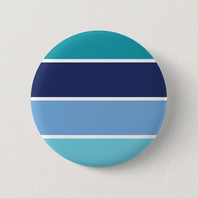 Blue stripes 2 inch round button (Front)