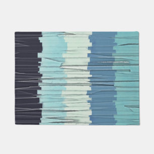 Blue Stripes Abstract Doormat