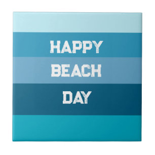 Blue Stripes Birthday Template Tile
