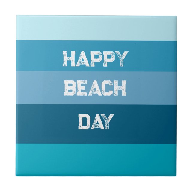 Blue Stripes Birthday Template Tile (Front)