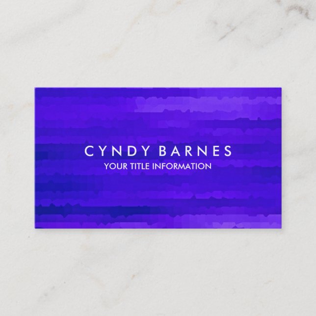 Blue Stripes Business Card (Front)