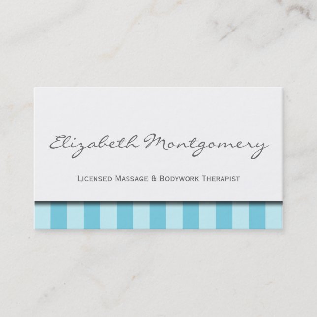 Blue Stripes Carte de visite de rendez-vous modern (Devant)