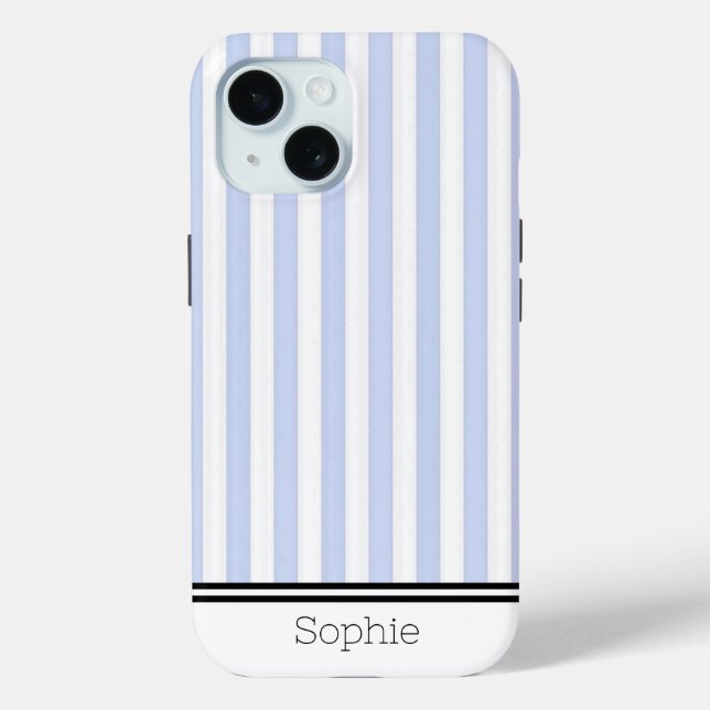 Blue Stripes Custom Samsung Case-Mate iPhone Case (Back)