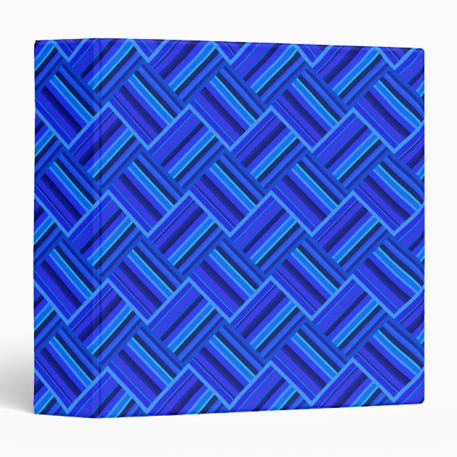 Blue stripes diagonal weave pattern binder (Front/Spine)