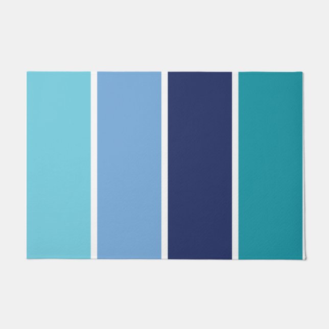 Blue Stripes Doormat (Front)