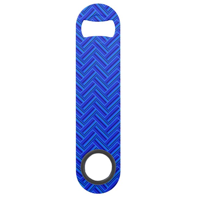 Blue stripes double weave pattern bar key (Front)