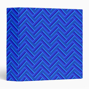 Blue stripes double weave pattern binder