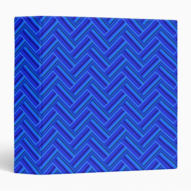 Blue stripes double weave pattern binder (Front/Spine)