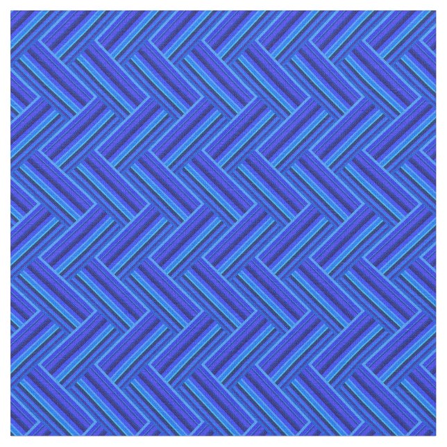 Blue stripes double weave pattern fabric (Close Up)