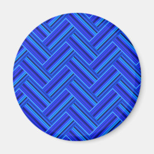 Blue stripes double weave pattern magnet