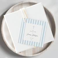 Blue Stripes Elegant Baptism