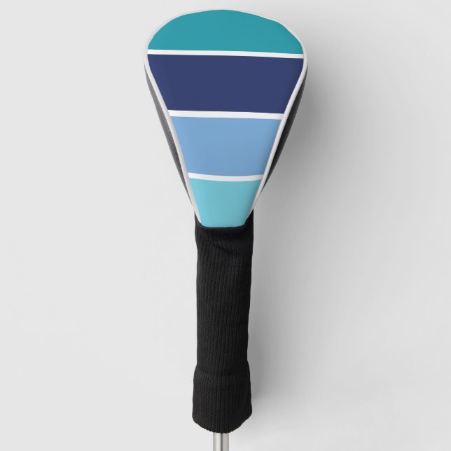 Blue Stripes Golf Head Cover (Front)