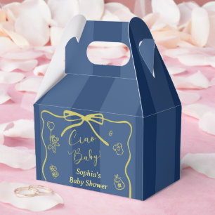 Blue Stripes Italian Themed Ciao Baby Favor Box